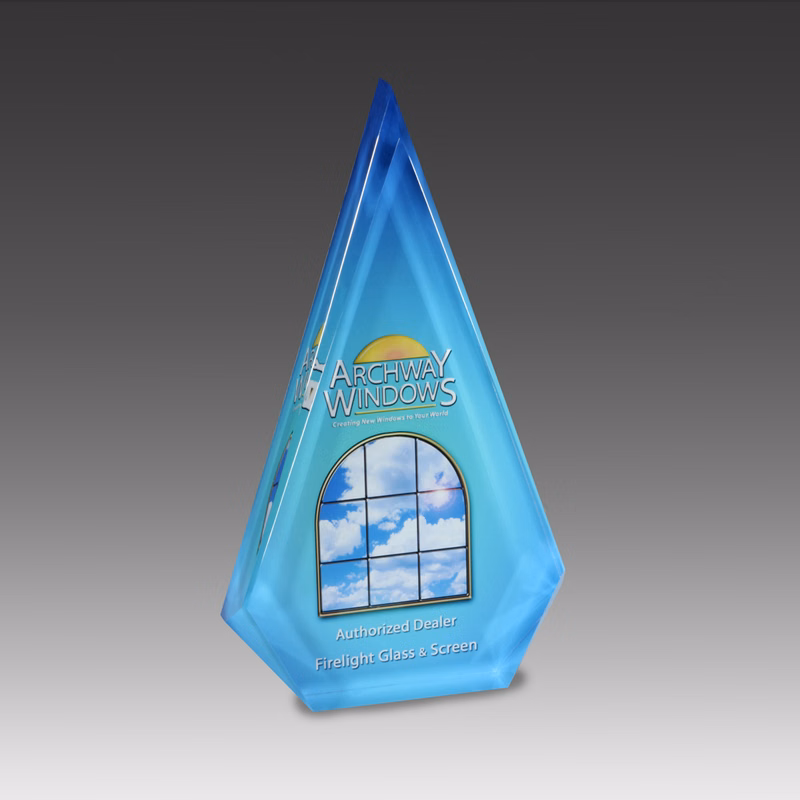 6" AcryliPrint HD Triangle Award