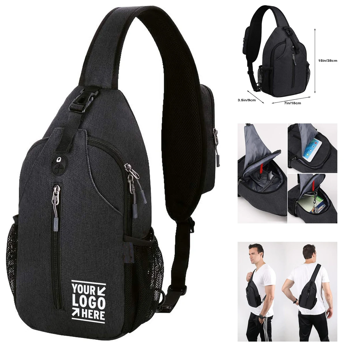 Crossbody Sling Backpack Travel Hiking Chest Bag Daypack 1