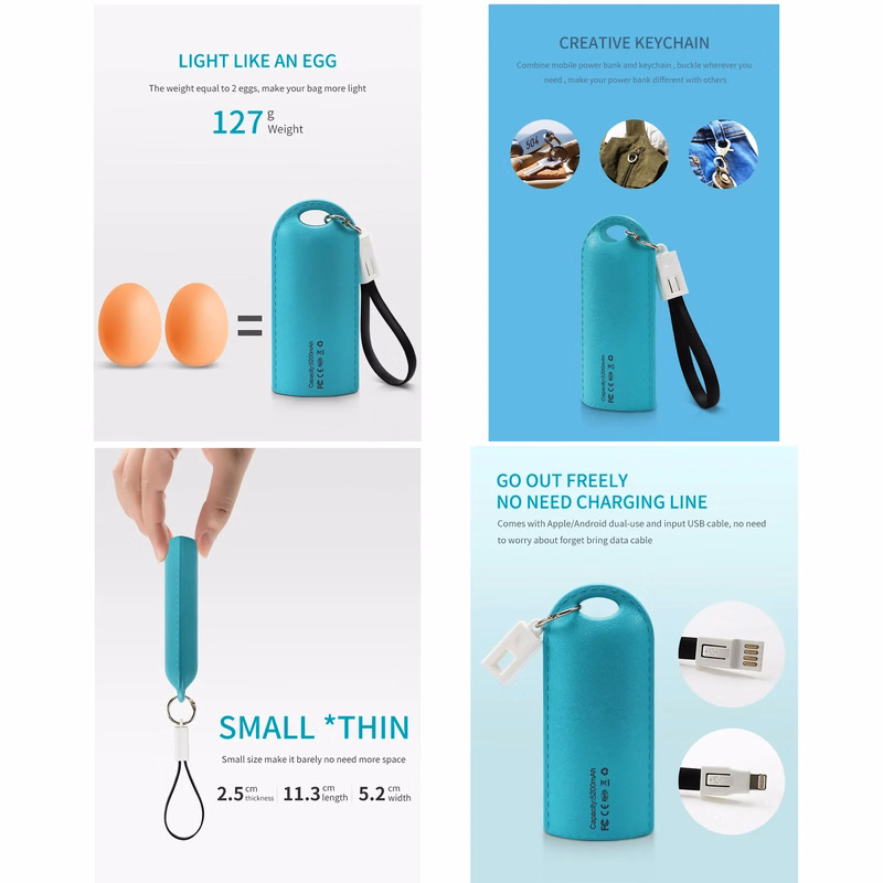 4000mAh Power Bank Key Chains