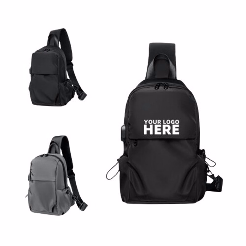 Small Black Sling Crossbody Backpack Shoulder Bag