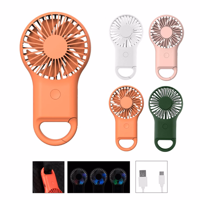 Rechargeable Handheld Fan With Carabiner