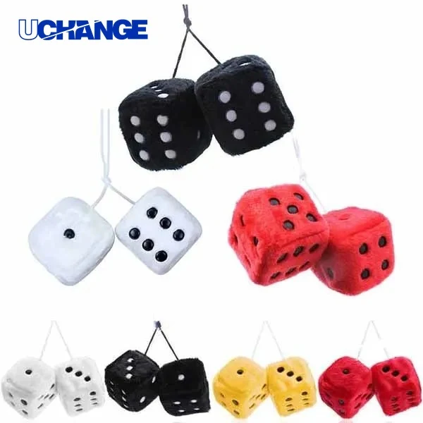 Fuzzy Dice Hanging Decoration Classic Car Accessory 1