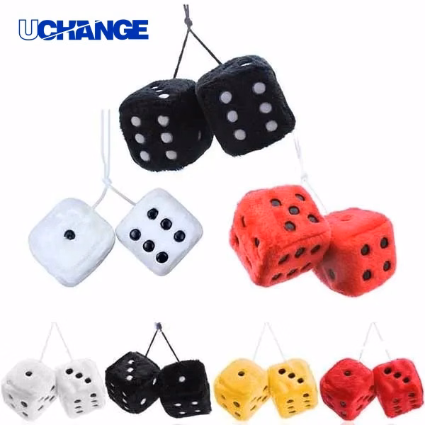 Fuzzy Dice Hanging Decoration Classic Car Accessory