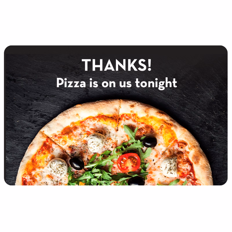 Prepaid Pizza Card