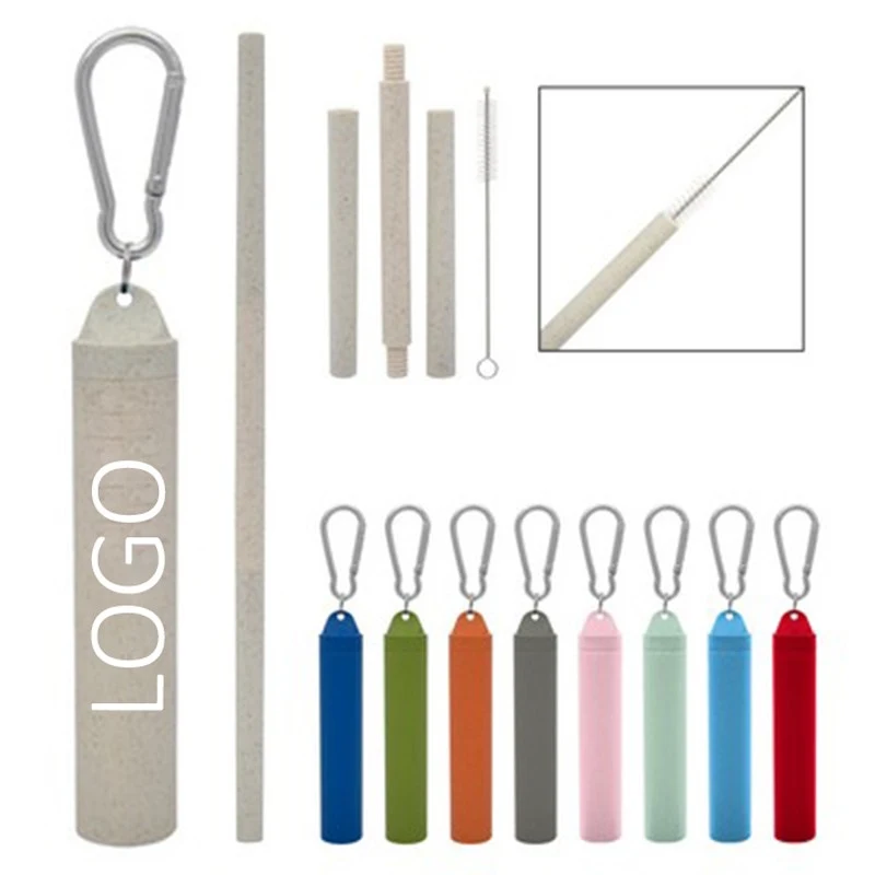 Reusable Fiber Straw Set With Case 1