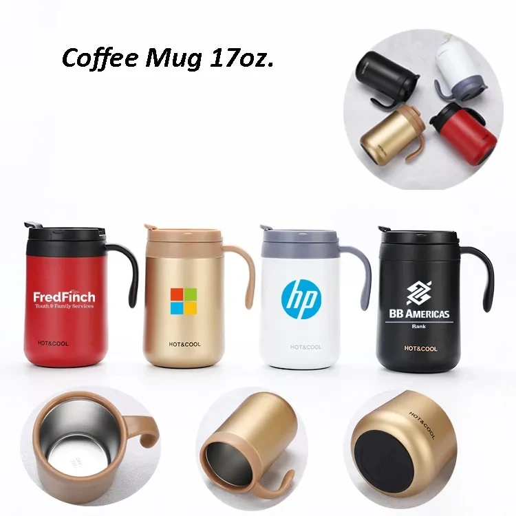 Insulated Coffee Mug with Handle, 17oz. 1
