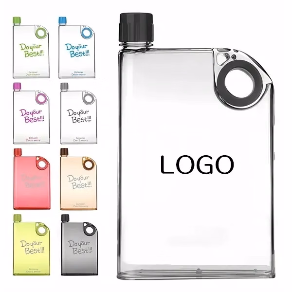 Clear Slim Water Bottle with BPA-Free Hydration Flask