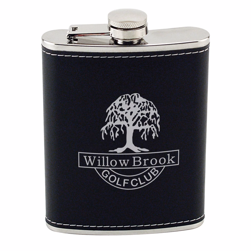 8oz Leatherwrap Stainless Steel Flask