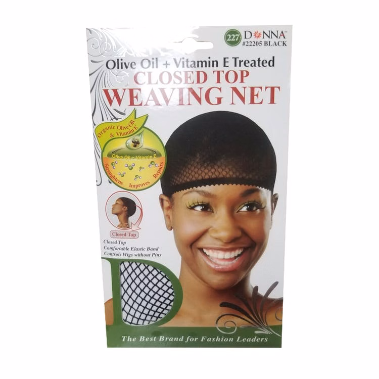 Closed Top Weave Net Caps - Black