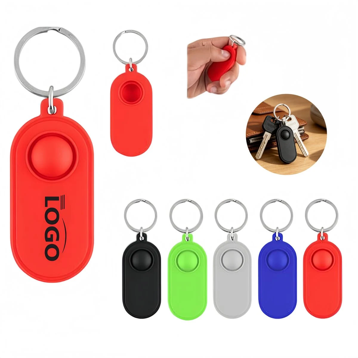 MOQ10 Silicone Bubble Keychain 1