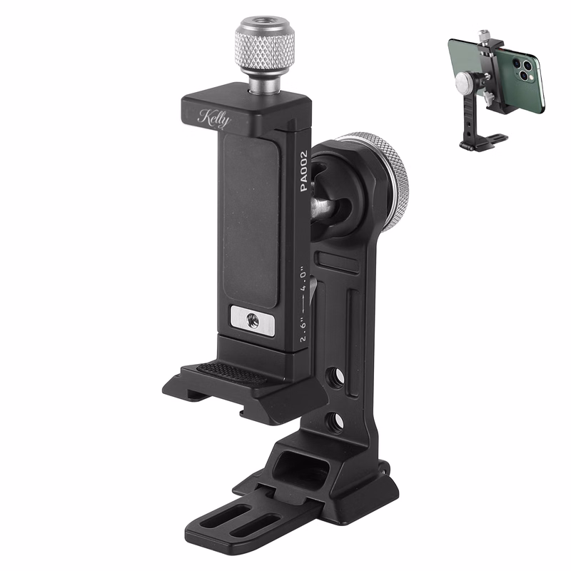 Aluminum Rotatable Foldable Phone Tripod Mount Adapter