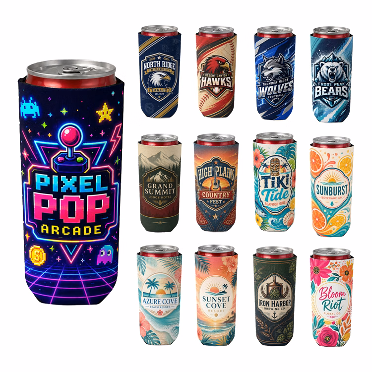 Mission Full Color Slim Neoprene Can Cooler