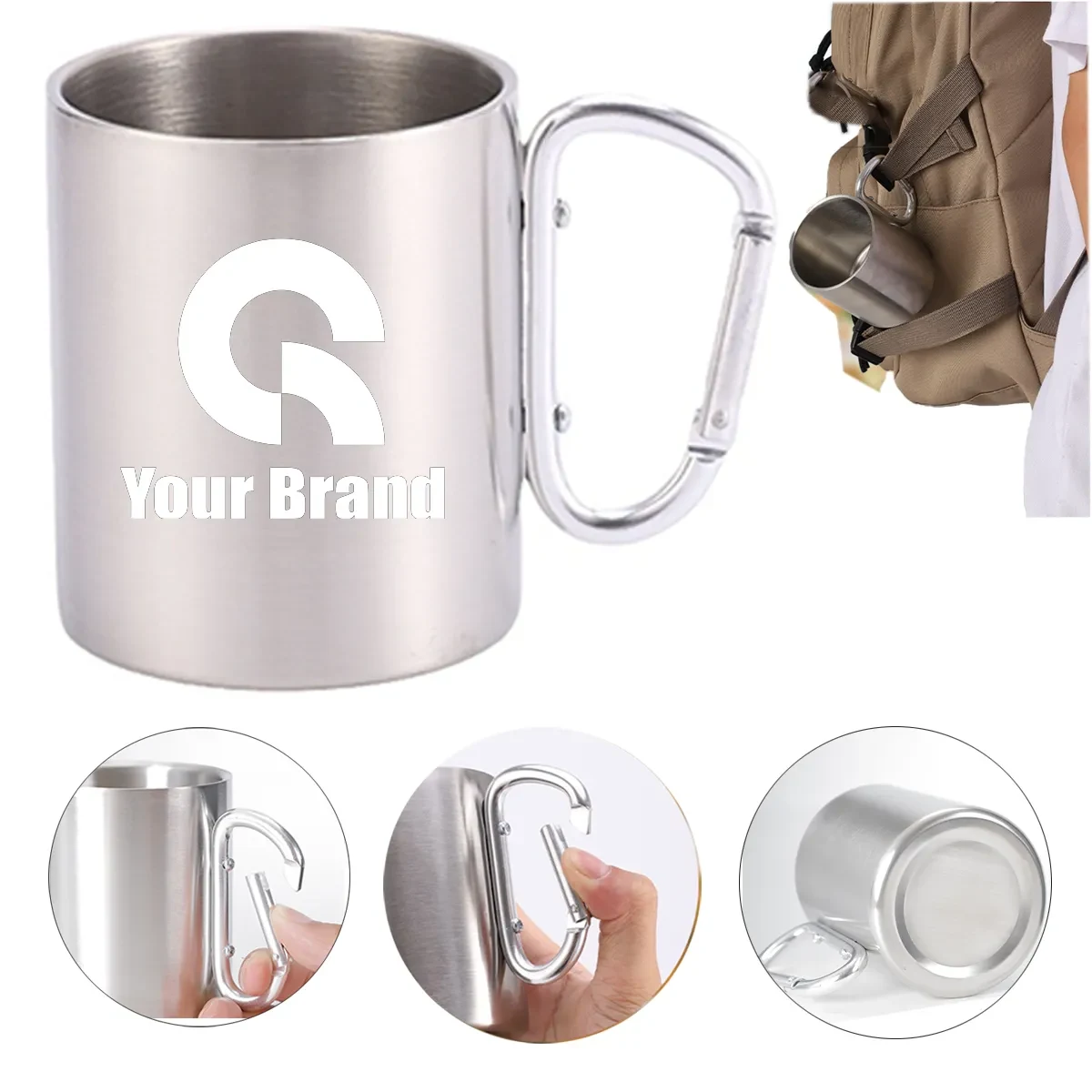 Carabiner Stainless Steel Travel Mug 1