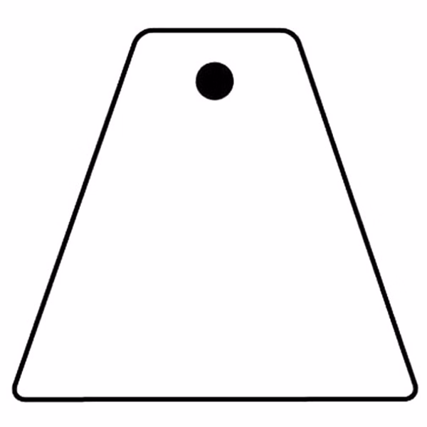 Trapezoid 2 Key Tag - Spot Color