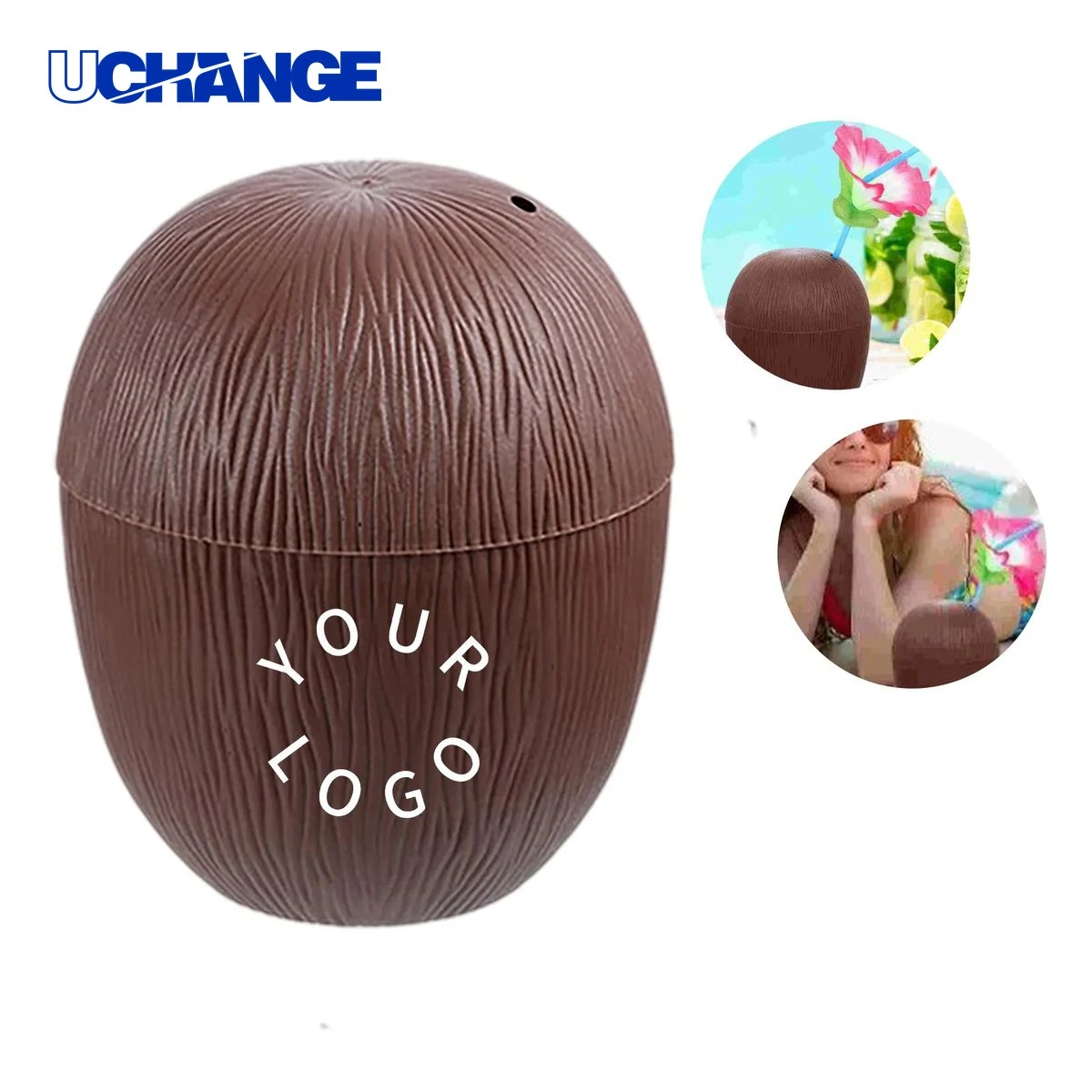 Tropical Coconut Cup with Twist-On Lid 1