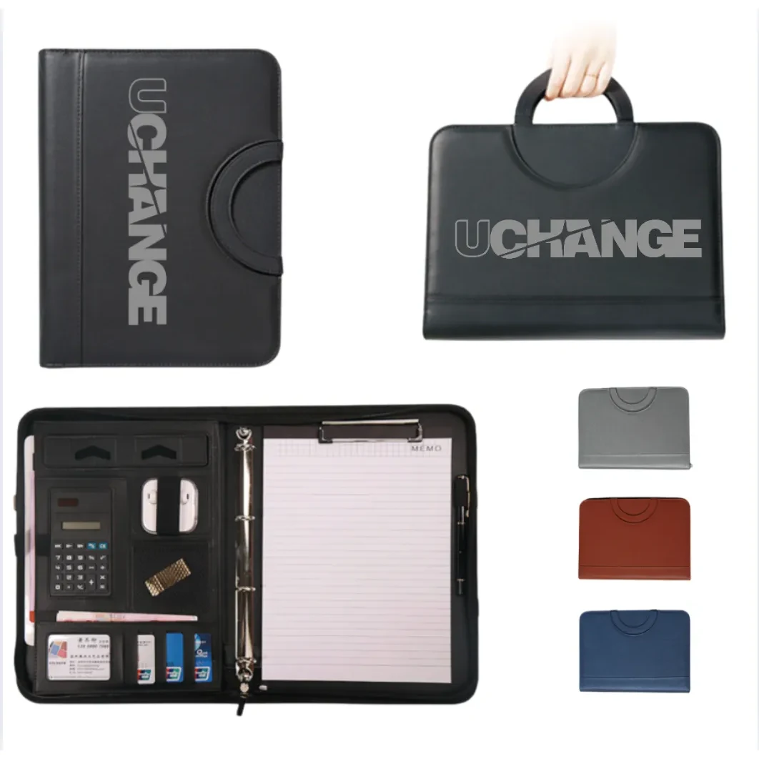 Zippered Portfolio Binder with Handles & Calculator 1