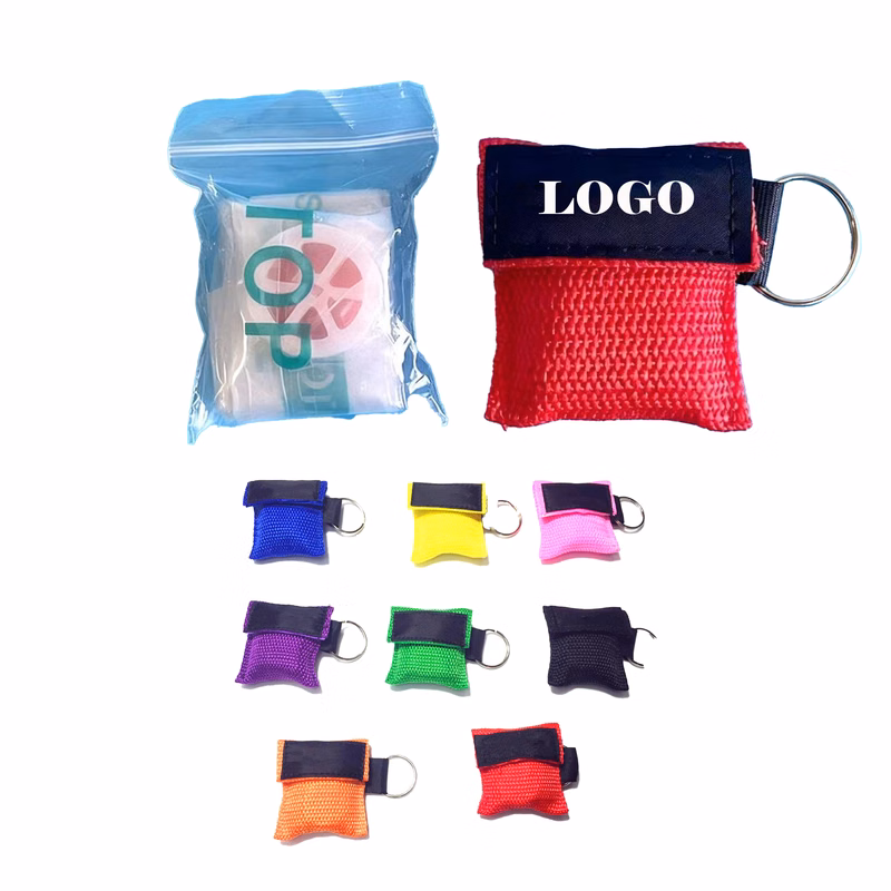 Disposable Emergency CPR Face Shields Pocket Mask Keychain MOQ100