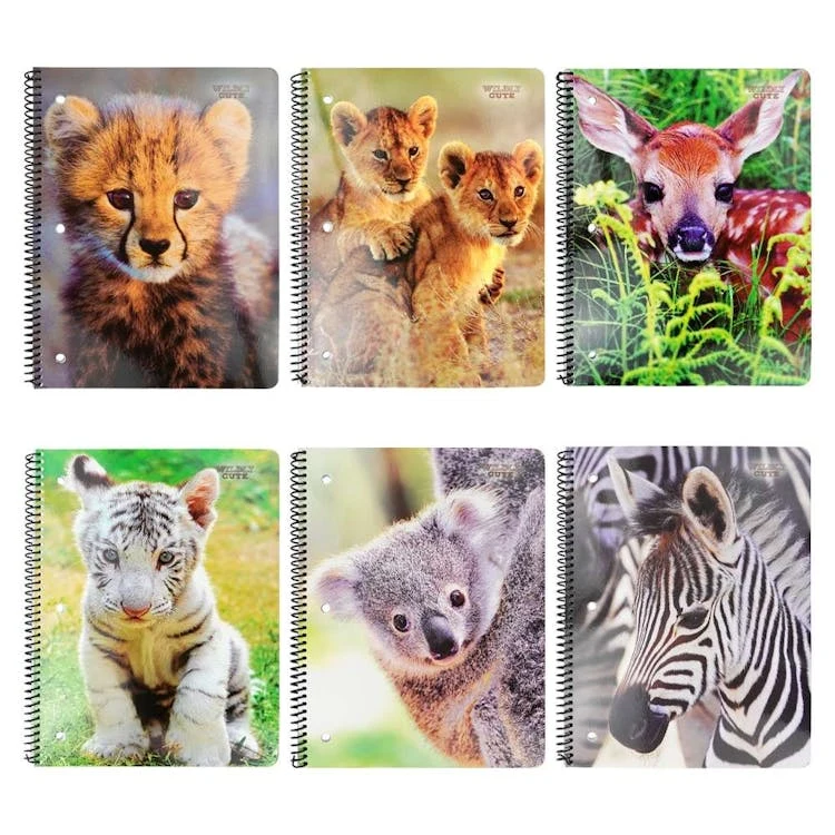 Animal Themed Spiral Notebooks - Assorted 1