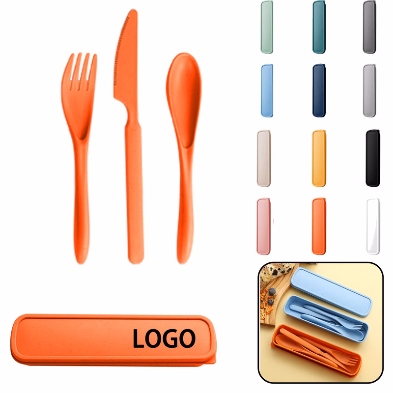 Portable Wheat Straw Tableware Set