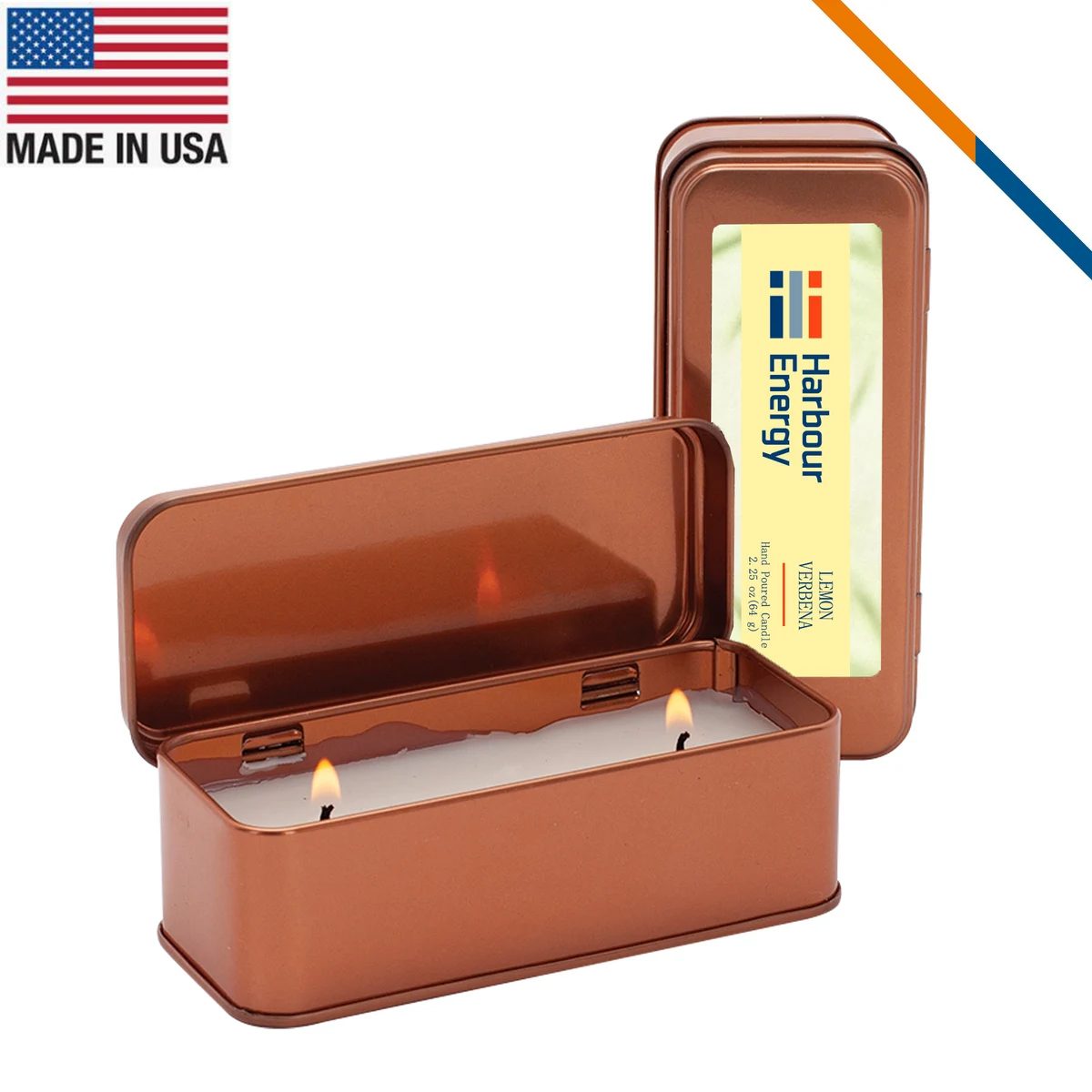 Lumi Scented Copper Rectangular Candle - 2.25 OZ. 1