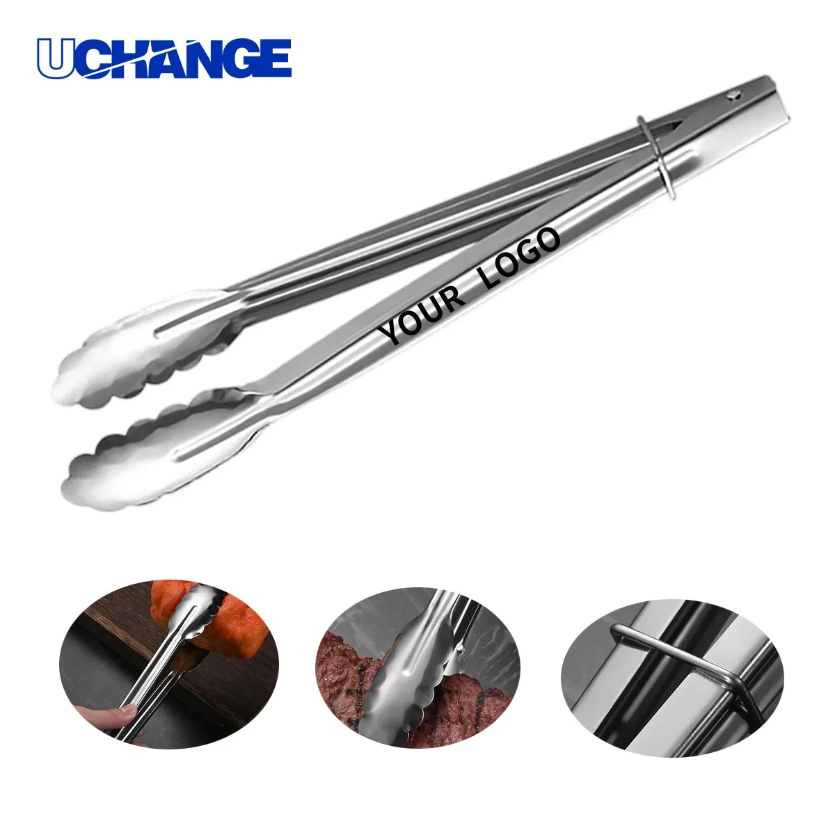 Professional Stainless Steel BBQ Tongs with Custom Engraving 1