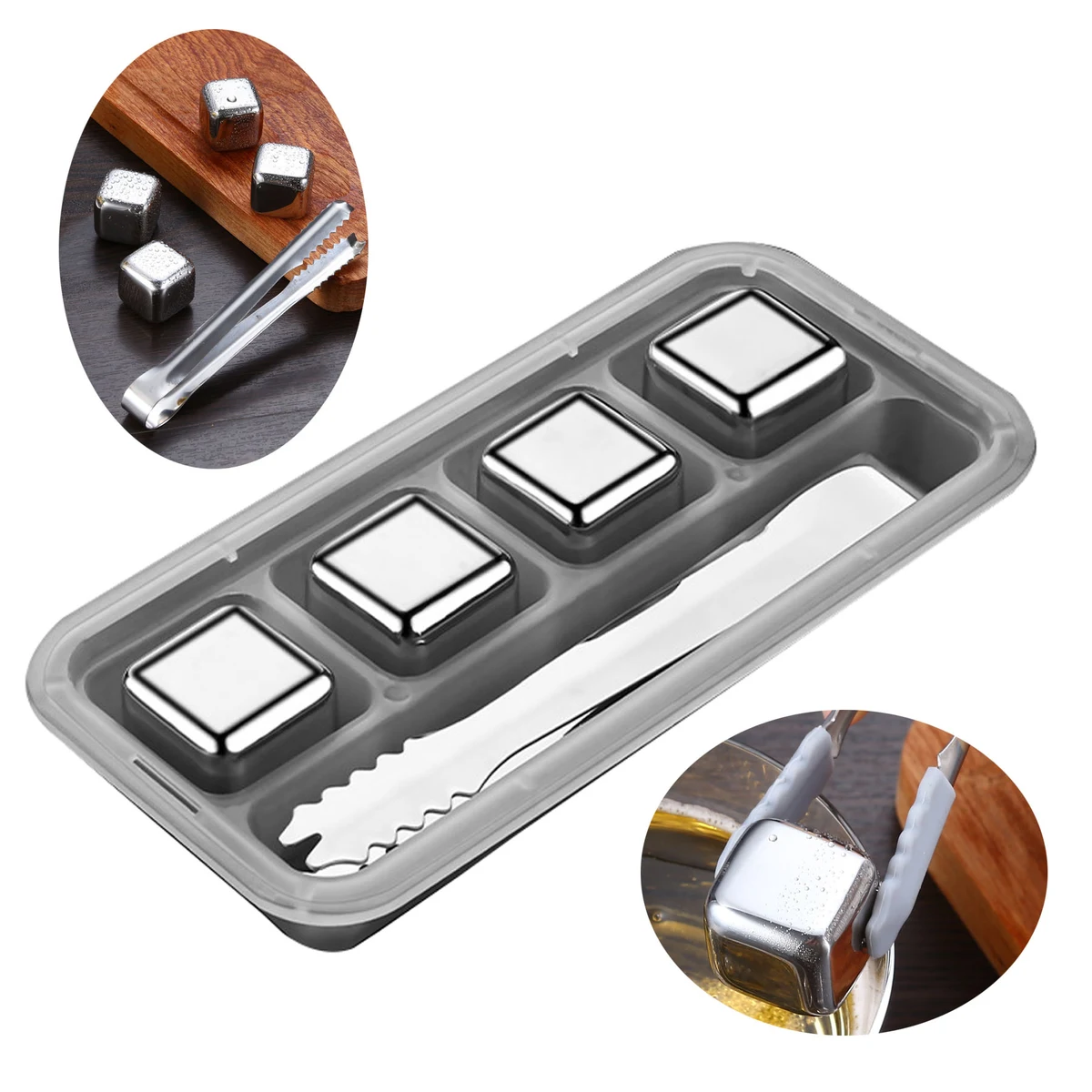 Stainless Steel Ice Cube Set 1