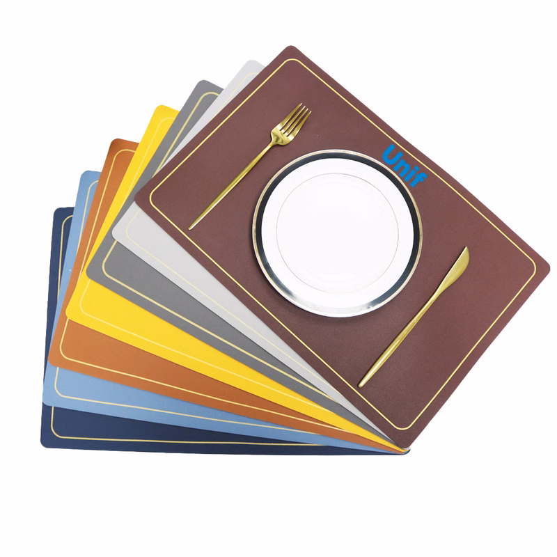 Elegant Leather Placemat Waterproof Table Mat