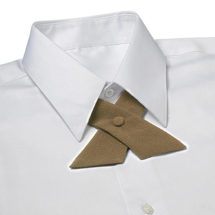 Khaki Poplin Uniform Crossover Tie 1