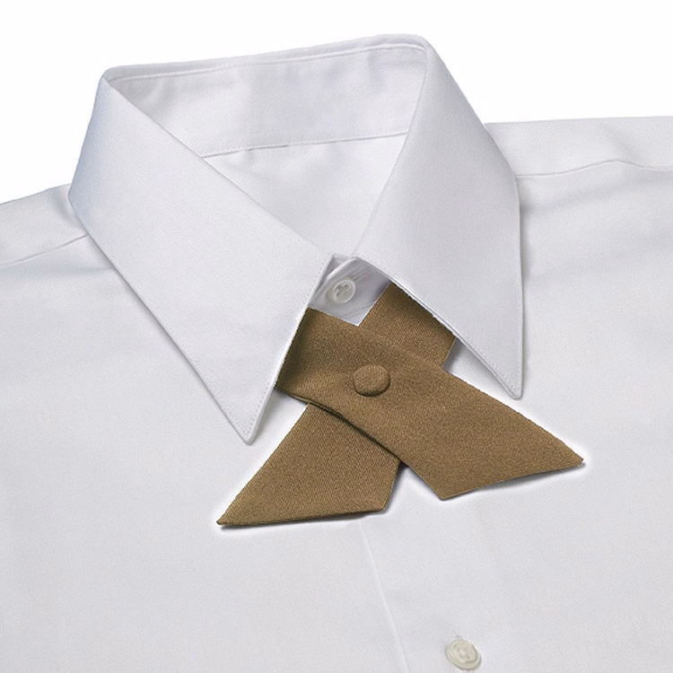 Khaki Poplin Uniform Crossover Tie