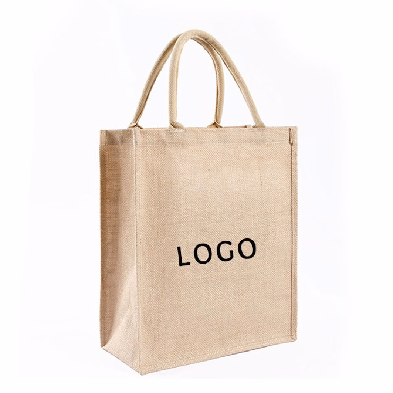 Custom Printed Reusable Shopping Tote Jute Bag