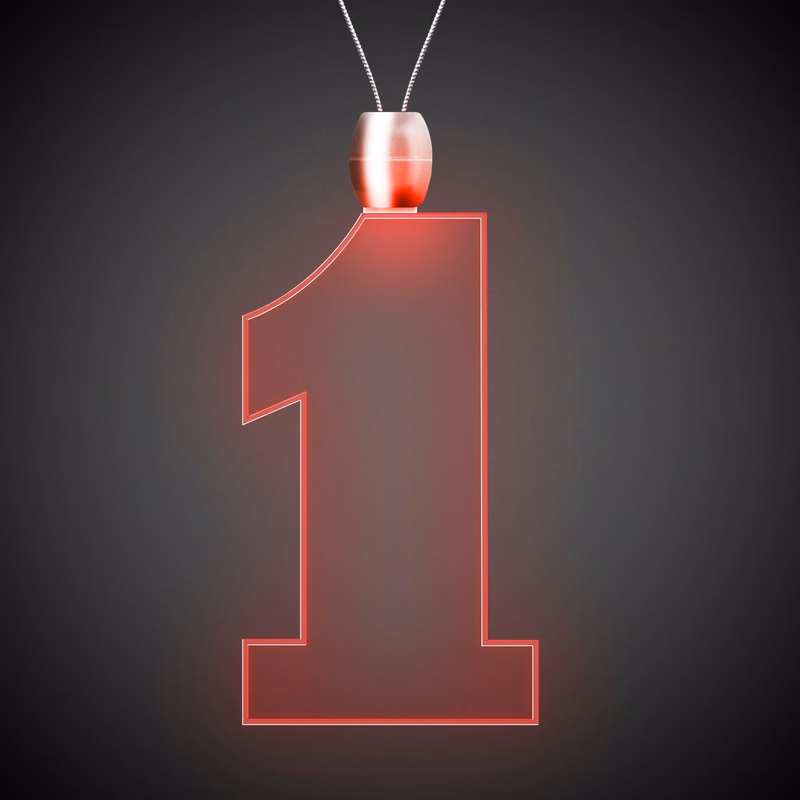 Red 1" #1 LED Light Up Pendants