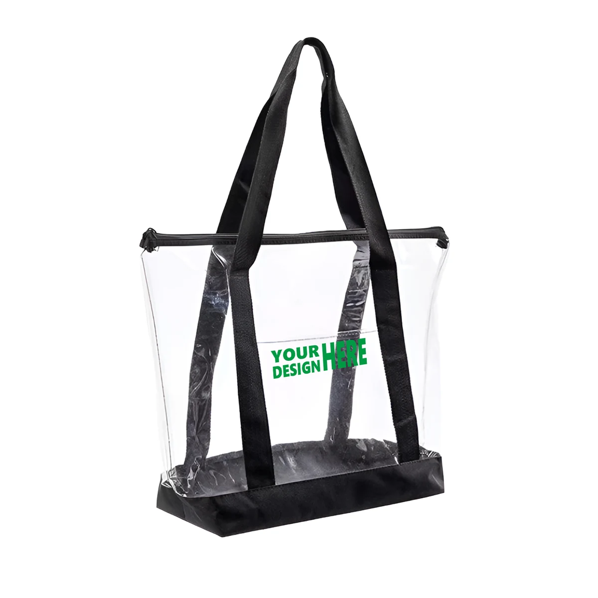 MOQ 50 Custom Transparent PVC Tote Bag with Large Capacity 1