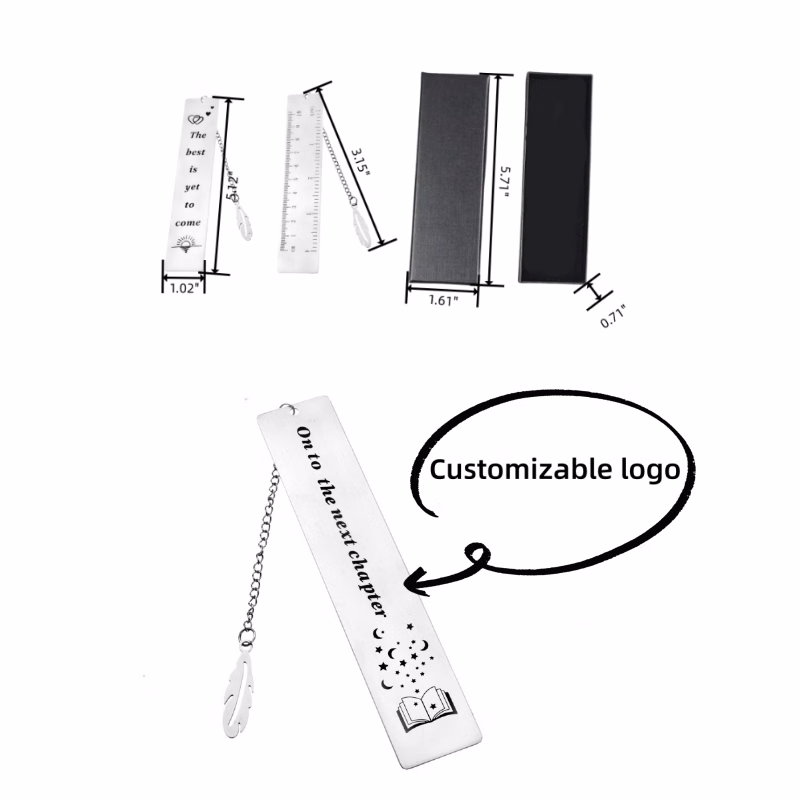 Metal feather bookmark