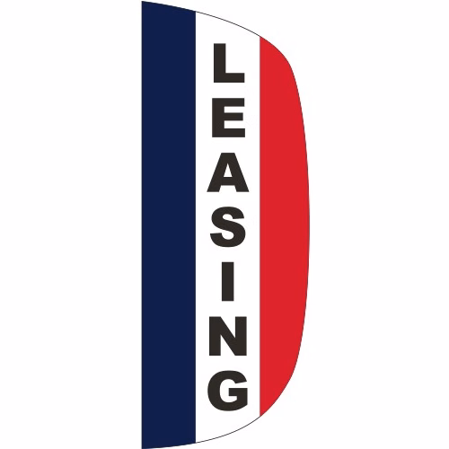 "LEASING" 3' x 8' Message Flutter Flag