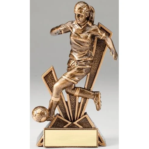 Soccer Female Checkmate Resin Sculpture 1