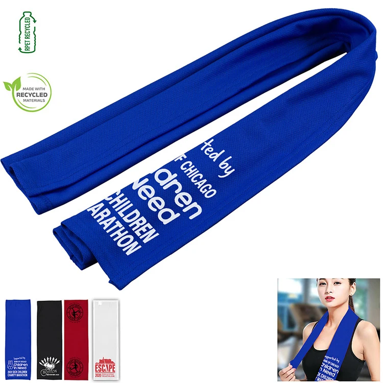 "THE XTRA RAINIER" - 12" W X 36" H Cooling Towel -Recycled 1