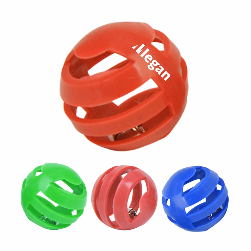 Pet Toy Round Hollow Plastic Bell Cat Teasing Ball