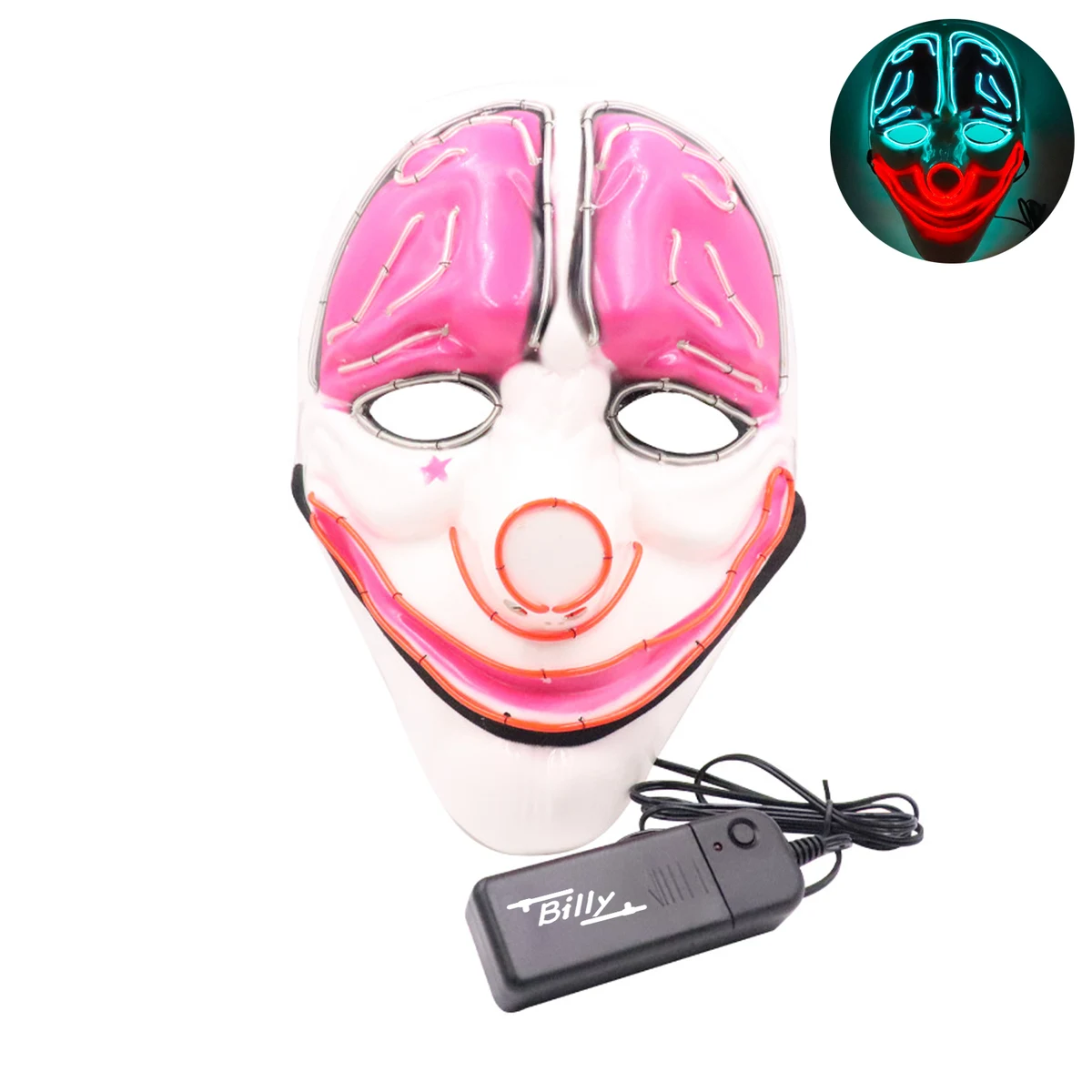 LED Light Up Party Smiley Mask 1