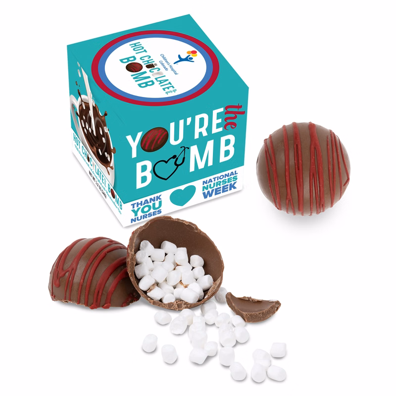 Red Drizzle Hot Chocolate Bomb in Full Color Gift Box