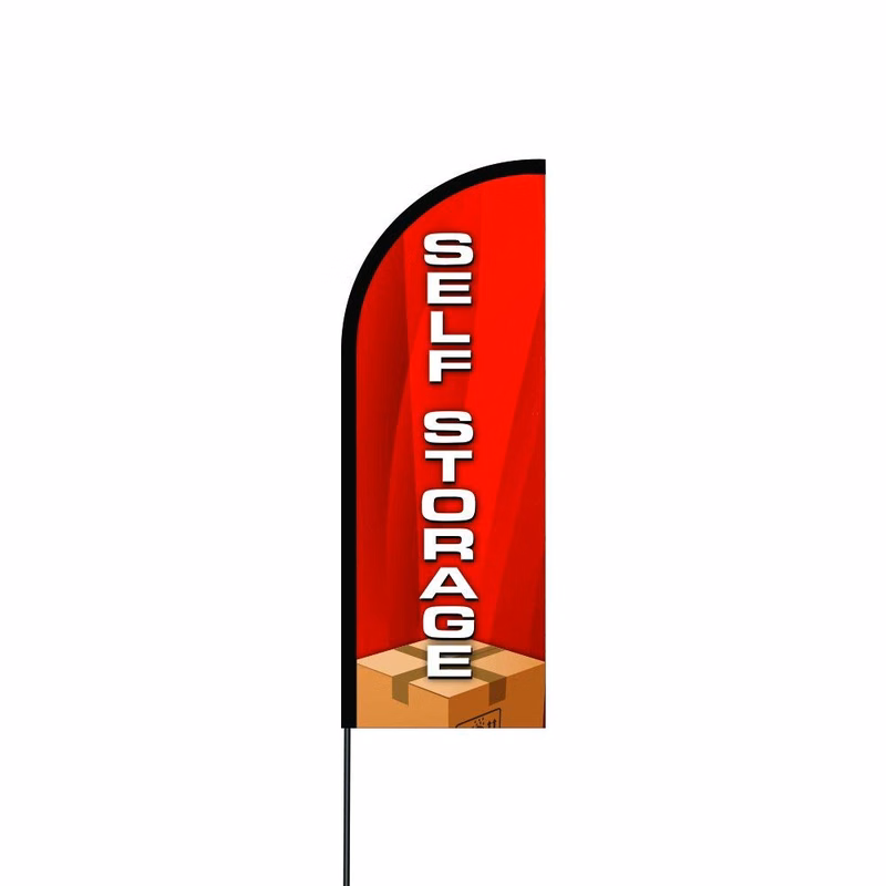 Self Storage 2 Flag Kit Hardware 11' Feet Feather Flag Sign Outdoor Banner