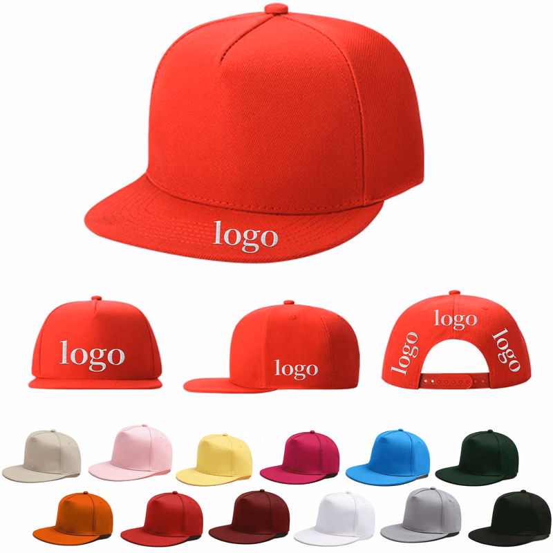 Flat Brim Sun Hat Classic Baseball Snapback Hat