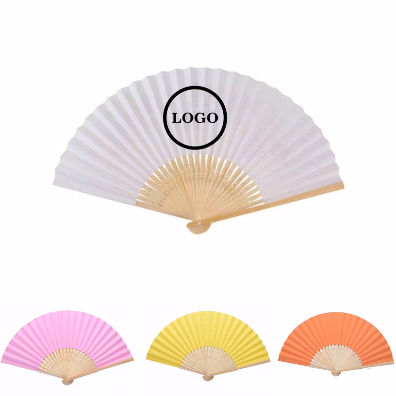 Bamboo Handheld Folding Fan with Cloth