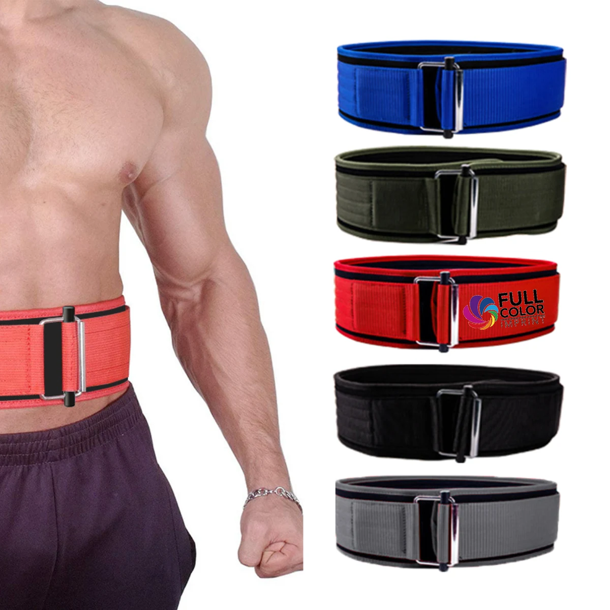 Full Color Strength Weightlifting Belt Auto Lock MOQ 50 1