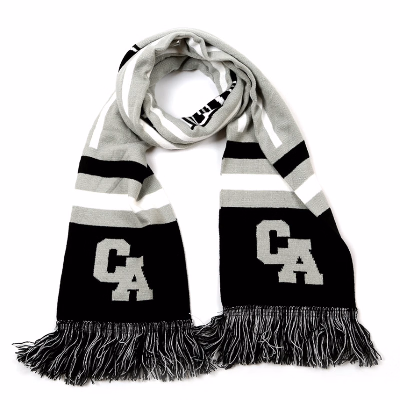 Winter Acrylic Knit Scarf With Tassel