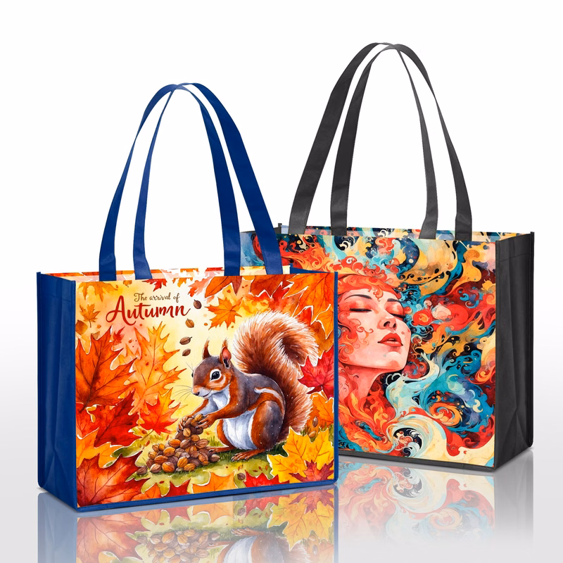 Laminated Non Woven Tote Bag 12" X 16" X 6"