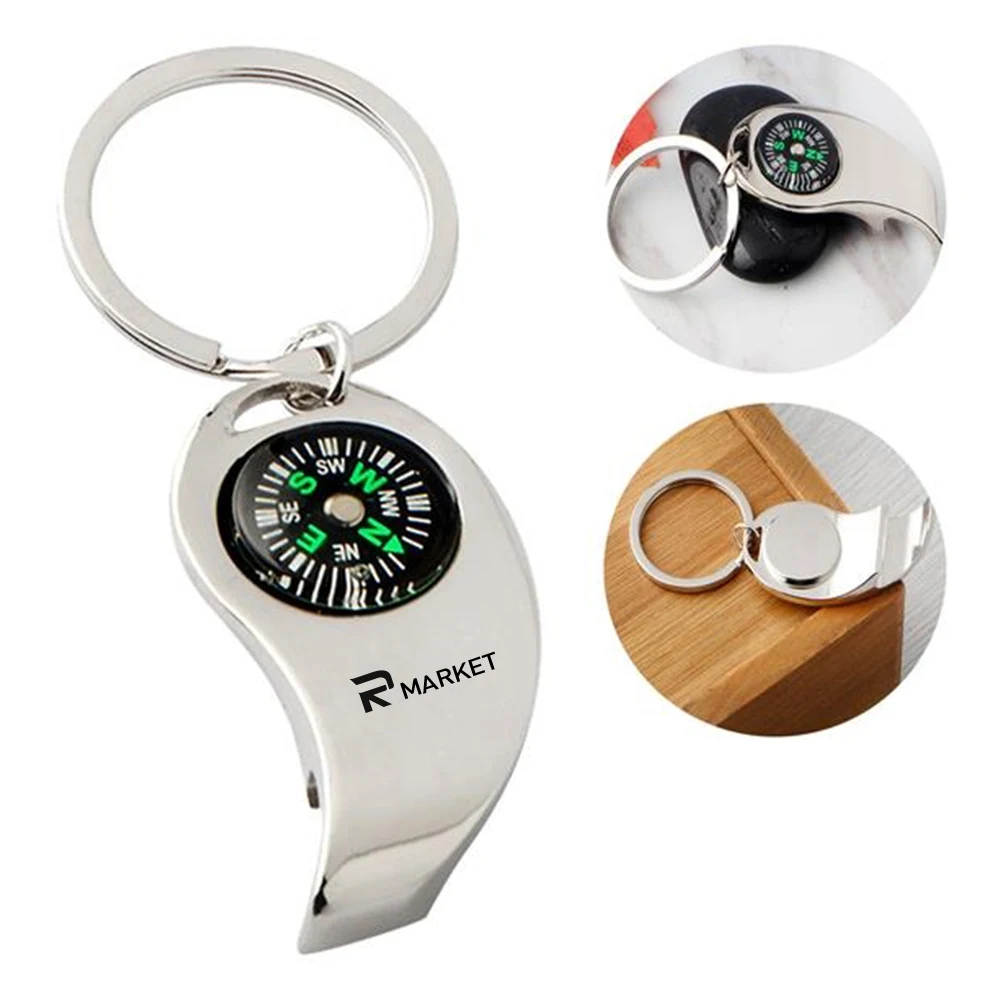 ortable Bottle Opener Compass Keychain 1