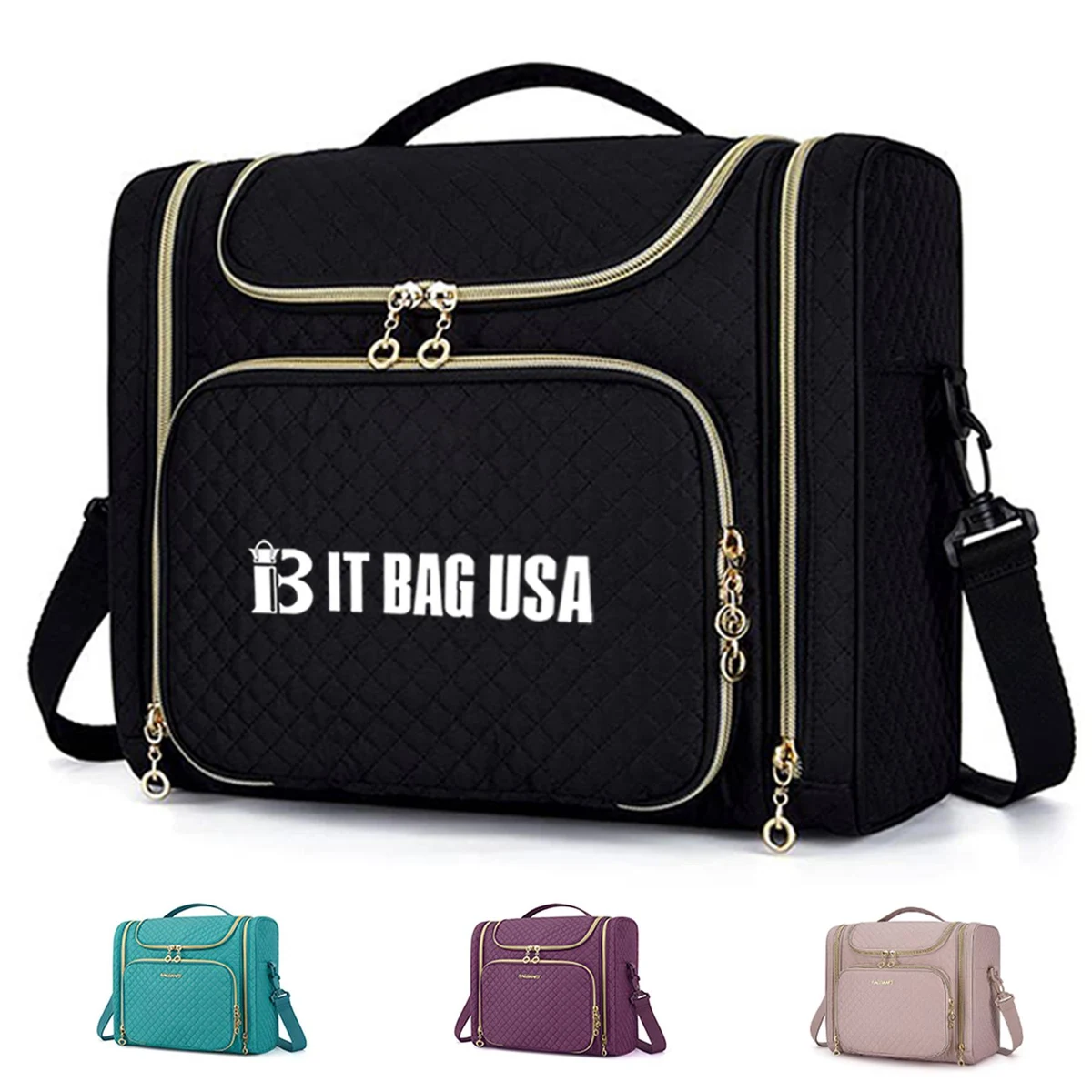 Polyester Large Travel Waterproof Cosmetic Makeup Bag 1