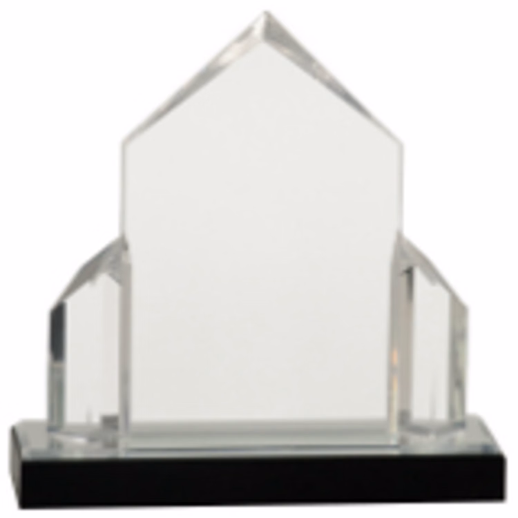 7" x 7" Silver Jewel Post Impress Award