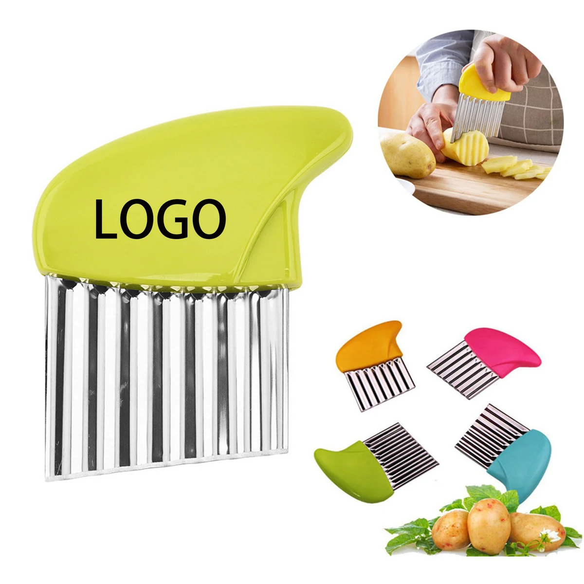 Stainless Steel Waffle Fry Cutter Potato Slicer 1