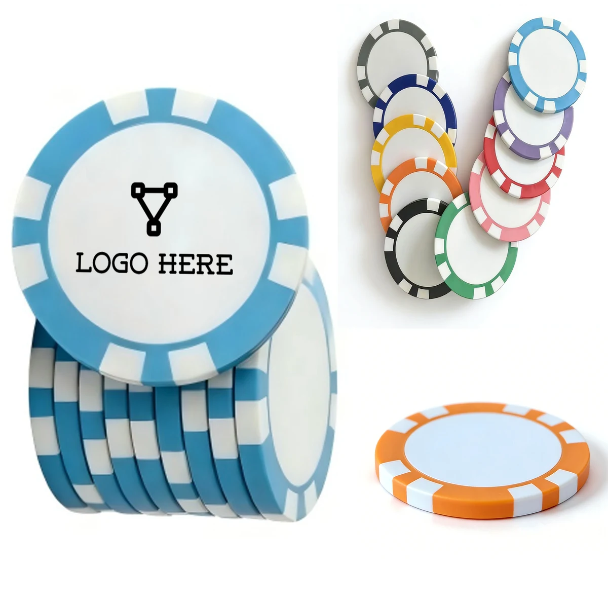 Striped Edge Casino Game Chip 1